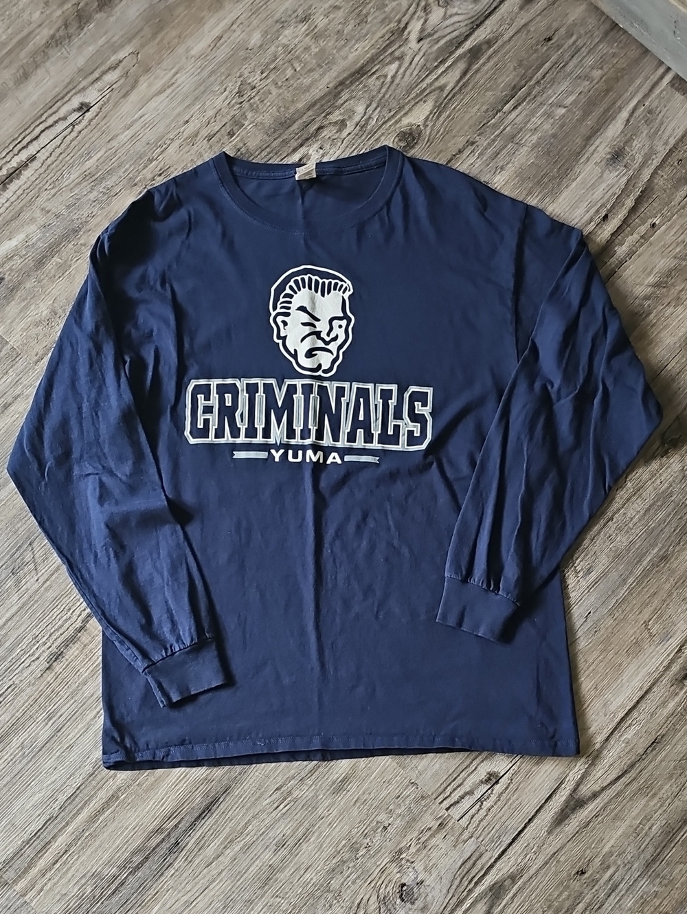 Yuma Criminals Navy Long-Sleeve Graphic Shirt